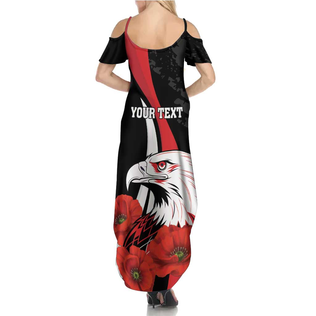Personalized Poland Eagle Summer Maxi Dress Rzeczpospolita Polska Poppy Flower
