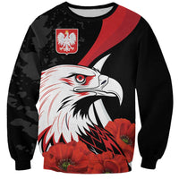 Personalized Poland Eagle Sweatshirt Rzeczpospolita Polska Poppy Flower