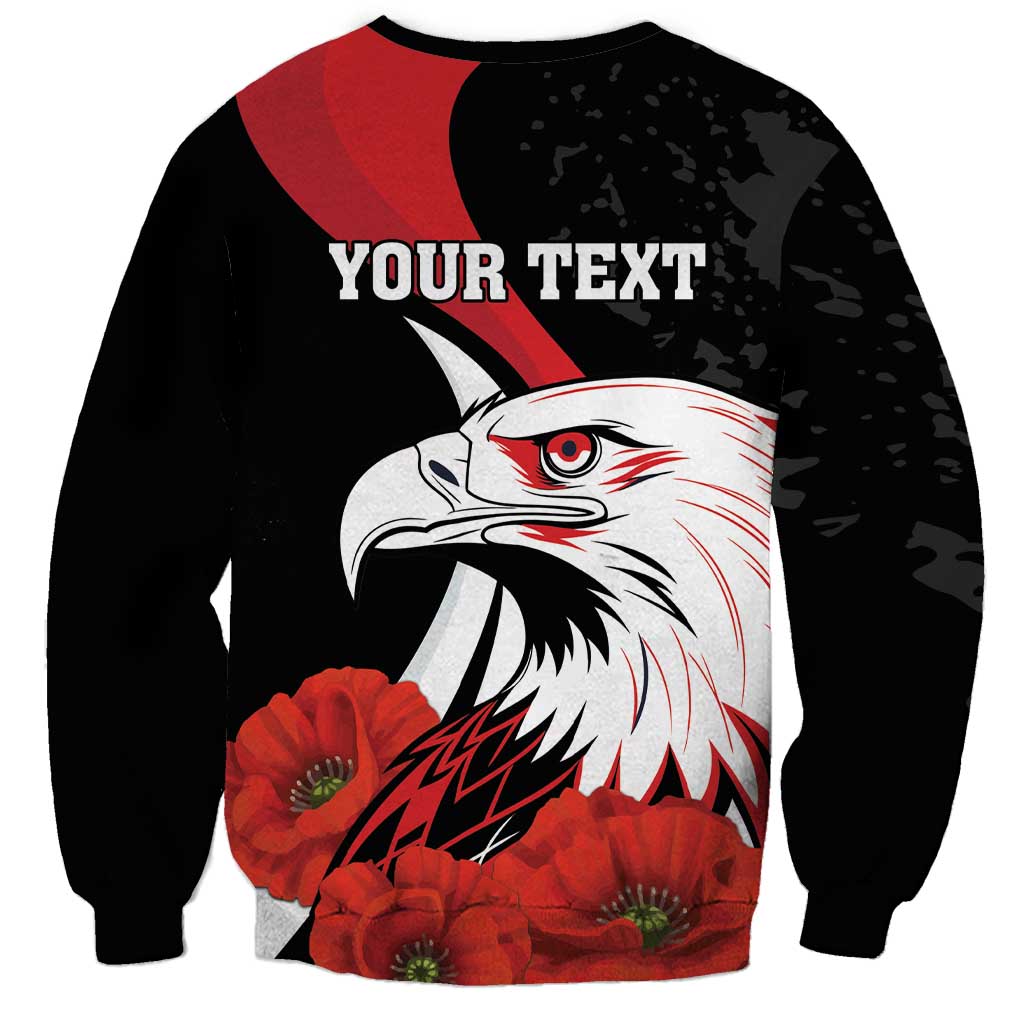 Personalized Poland Eagle Sweatshirt Rzeczpospolita Polska Poppy Flower