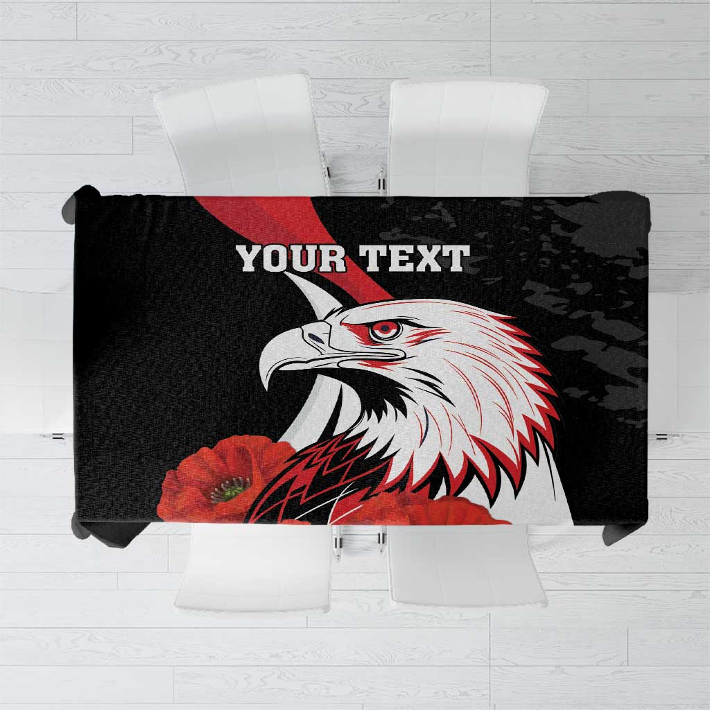 Personalized Poland Eagle Tablecloth Rzeczpospolita Polska Poppy Flower