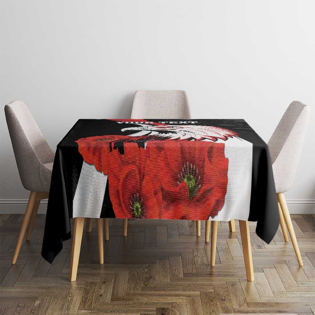 Personalized Poland Eagle Tablecloth Rzeczpospolita Polska Poppy Flower