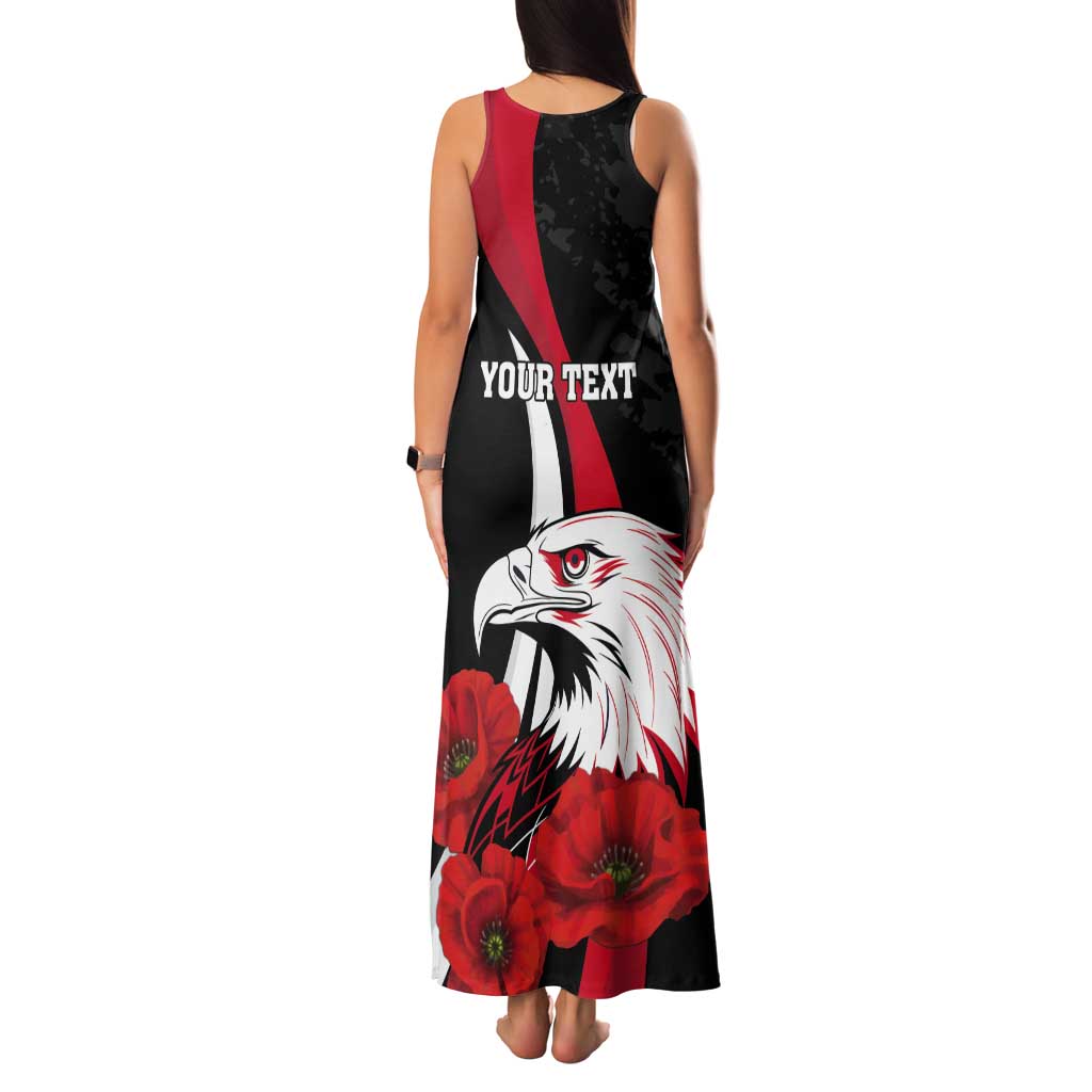 Personalized Poland Eagle Tank Maxi Dress Rzeczpospolita Polska Poppy Flower