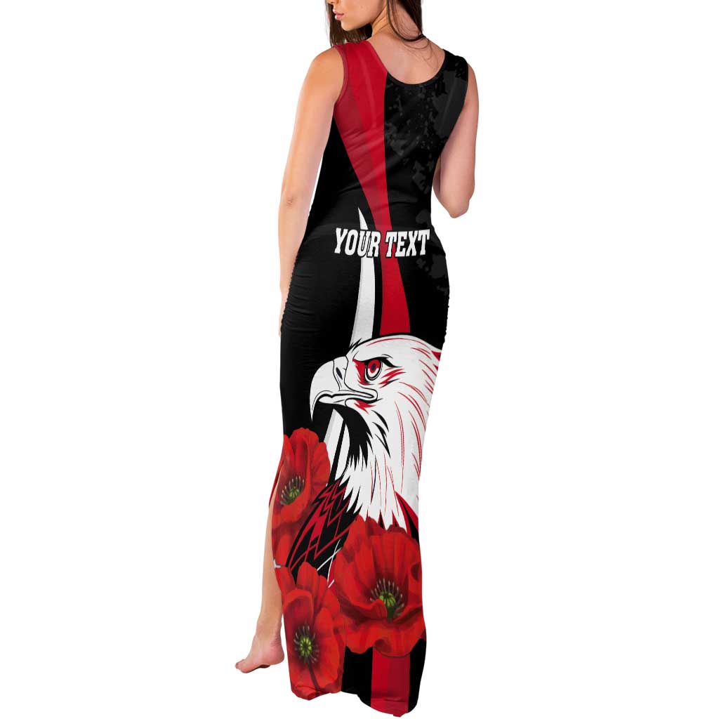 Personalized Poland Eagle Tank Maxi Dress Rzeczpospolita Polska Poppy Flower
