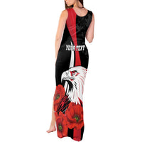 Personalized Poland Eagle Tank Maxi Dress Rzeczpospolita Polska Poppy Flower