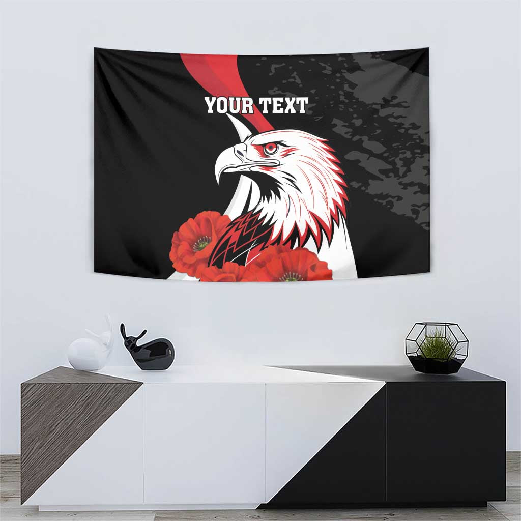 Personalized Poland Eagle Tapestry Rzeczpospolita Polska Poppy Flower