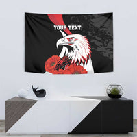 Personalized Poland Eagle Tapestry Rzeczpospolita Polska Poppy Flower