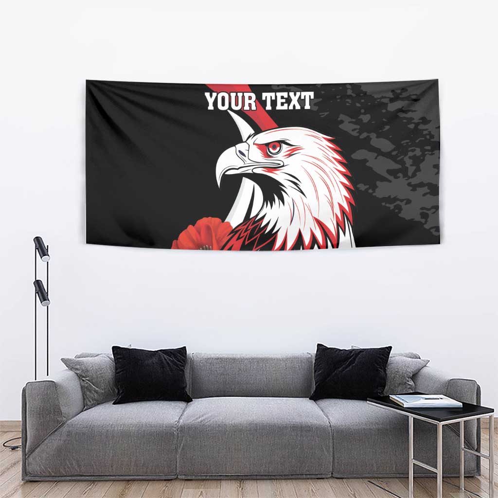 Personalized Poland Eagle Tapestry Rzeczpospolita Polska Poppy Flower