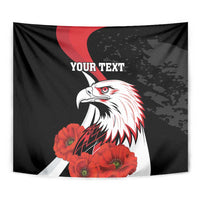 Personalized Poland Eagle Tapestry Rzeczpospolita Polska Poppy Flower