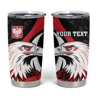 Personalized Poland Eagle Tumbler Cup Rzeczpospolita Polska Poppy Flower