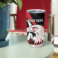 Personalized Poland Eagle Tumbler Cup Rzeczpospolita Polska Poppy Flower
