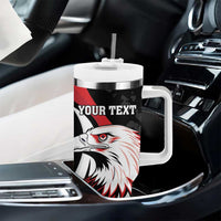 Personalized Poland Eagle Tumbler With Handle Rzeczpospolita Polska Poppy Flower