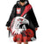 Personalized Poland Eagle Wearable Blanket Hoodie Rzeczpospolita Polska Poppy Flower