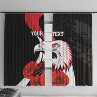 Personalized Poland Eagle Window Curtain Rzeczpospolita Polska Poppy Flower