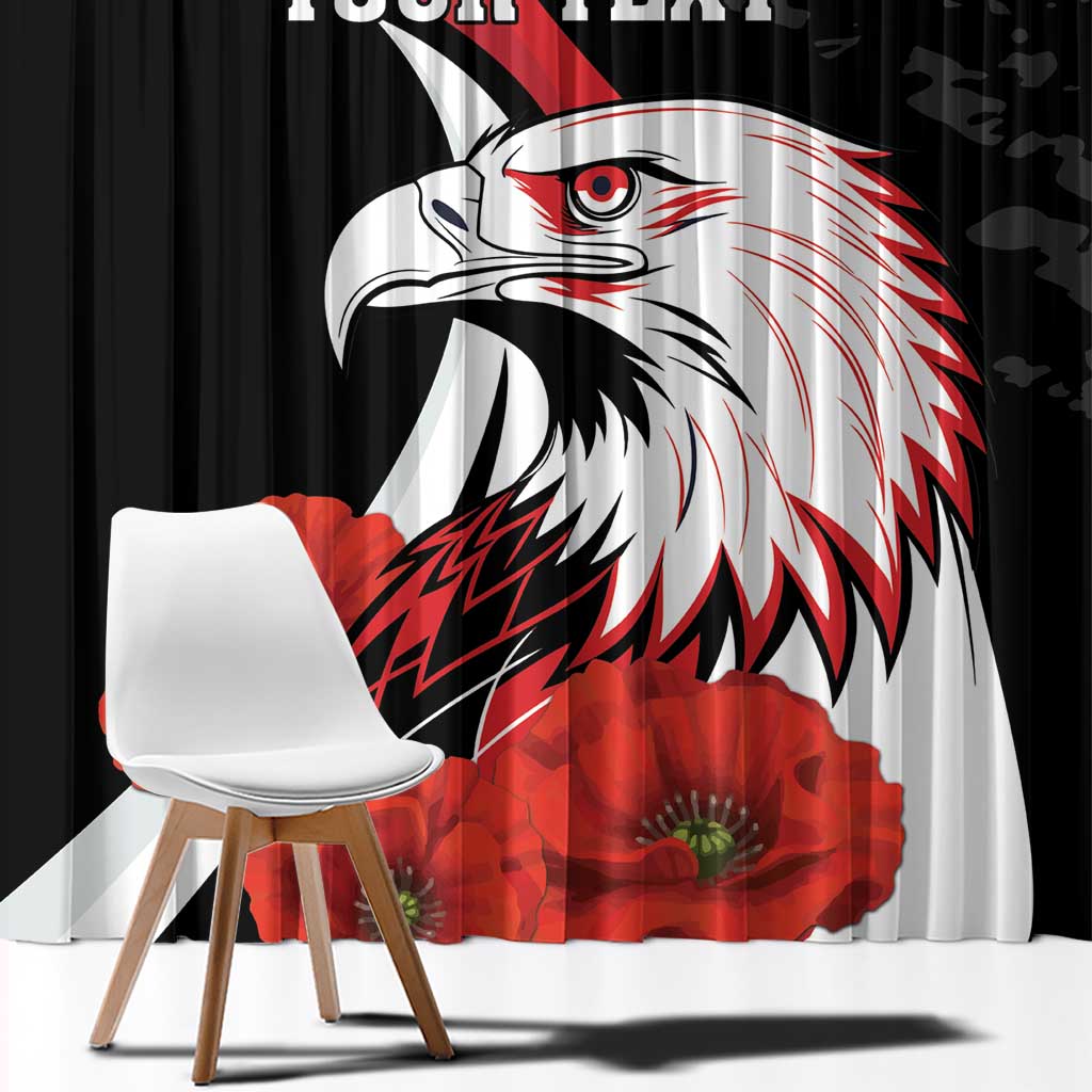 Personalized Poland Eagle Window Curtain Rzeczpospolita Polska Poppy Flower