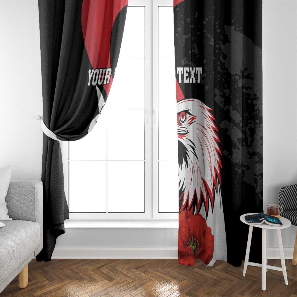 Personalized Poland Eagle Window Curtain Rzeczpospolita Polska Poppy Flower