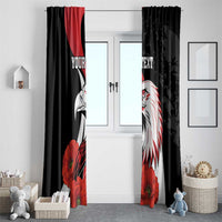 Personalized Poland Eagle Window Curtain Rzeczpospolita Polska Poppy Flower