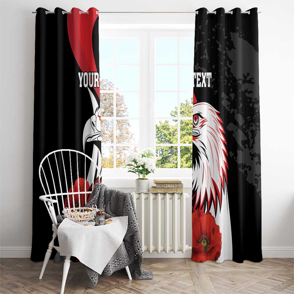 Personalized Poland Eagle Window Curtain Rzeczpospolita Polska Poppy Flower