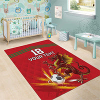 Custom Wales Football Area Rug Y Ddraig Goch Ddyry Cychwyn