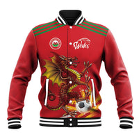 Custom Wales Football Baseball Jacket Y Ddraig Goch Ddyry Cychwyn