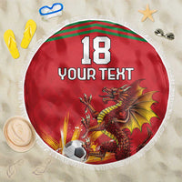 Custom Wales Football Beach Blanket Y Ddraig Goch Ddyry Cychwyn