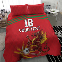 Custom Wales Football Bedding Set Y Ddraig Goch Ddyry Cychwyn