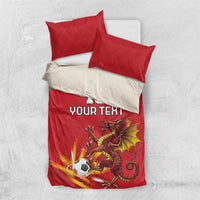 Custom Wales Football Bedding Set Y Ddraig Goch Ddyry Cychwyn