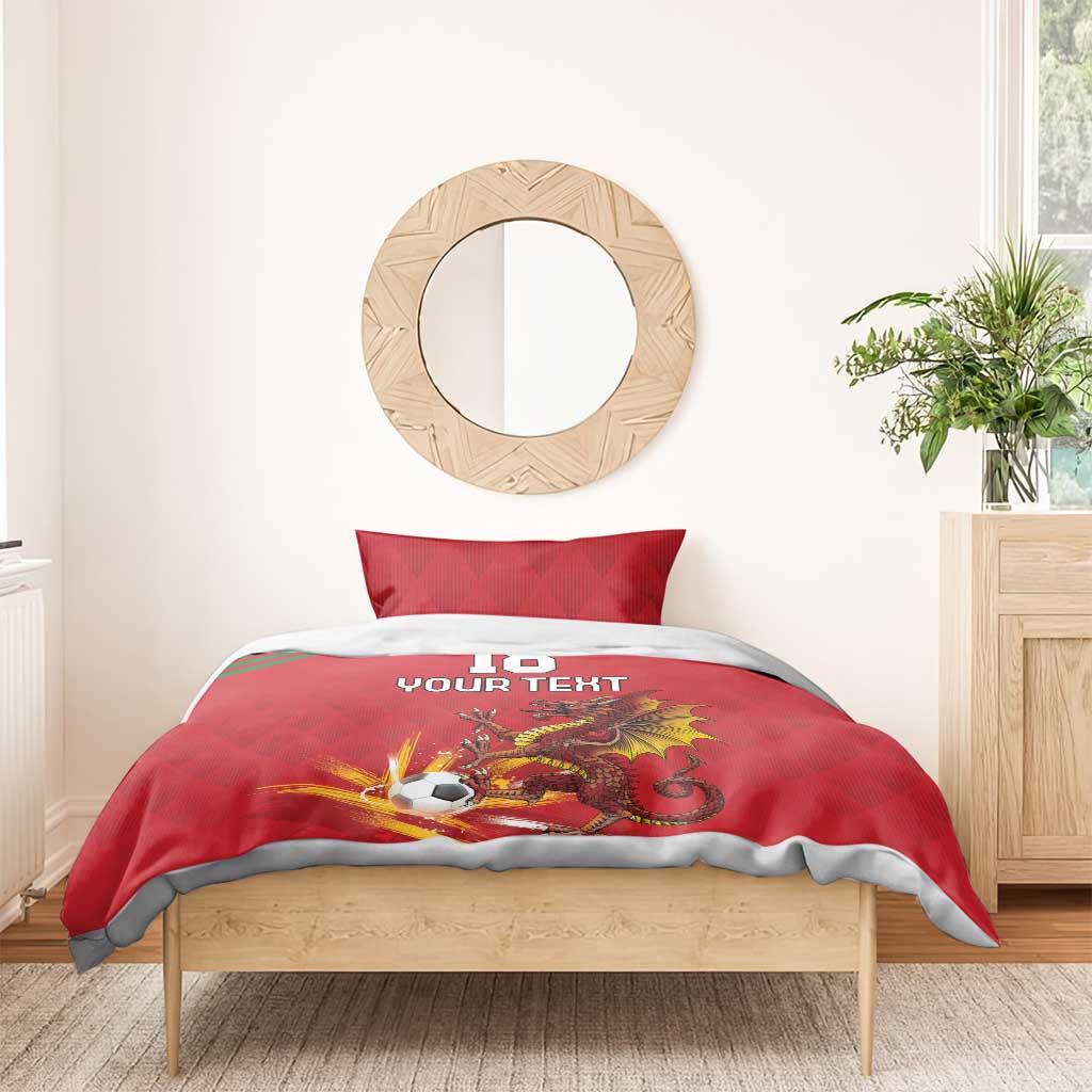 Custom Wales Football Bedding Set Y Ddraig Goch Ddyry Cychwyn