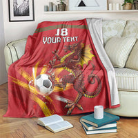 Custom Wales Football Blanket Y Ddraig Goch Ddyry Cychwyn