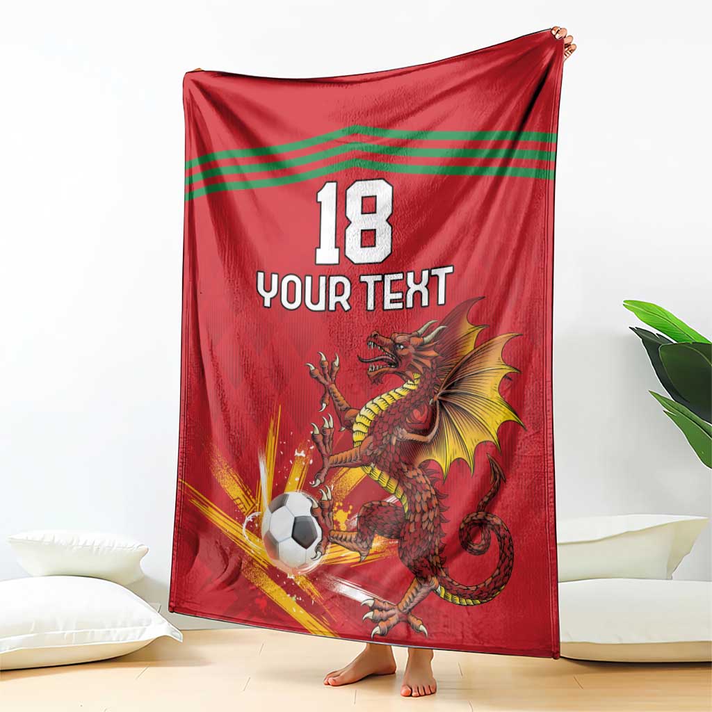 Custom Wales Football Blanket Y Ddraig Goch Ddyry Cychwyn