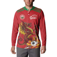 Custom Wales Football Button Sweatshirt Y Ddraig Goch Ddyry Cychwyn