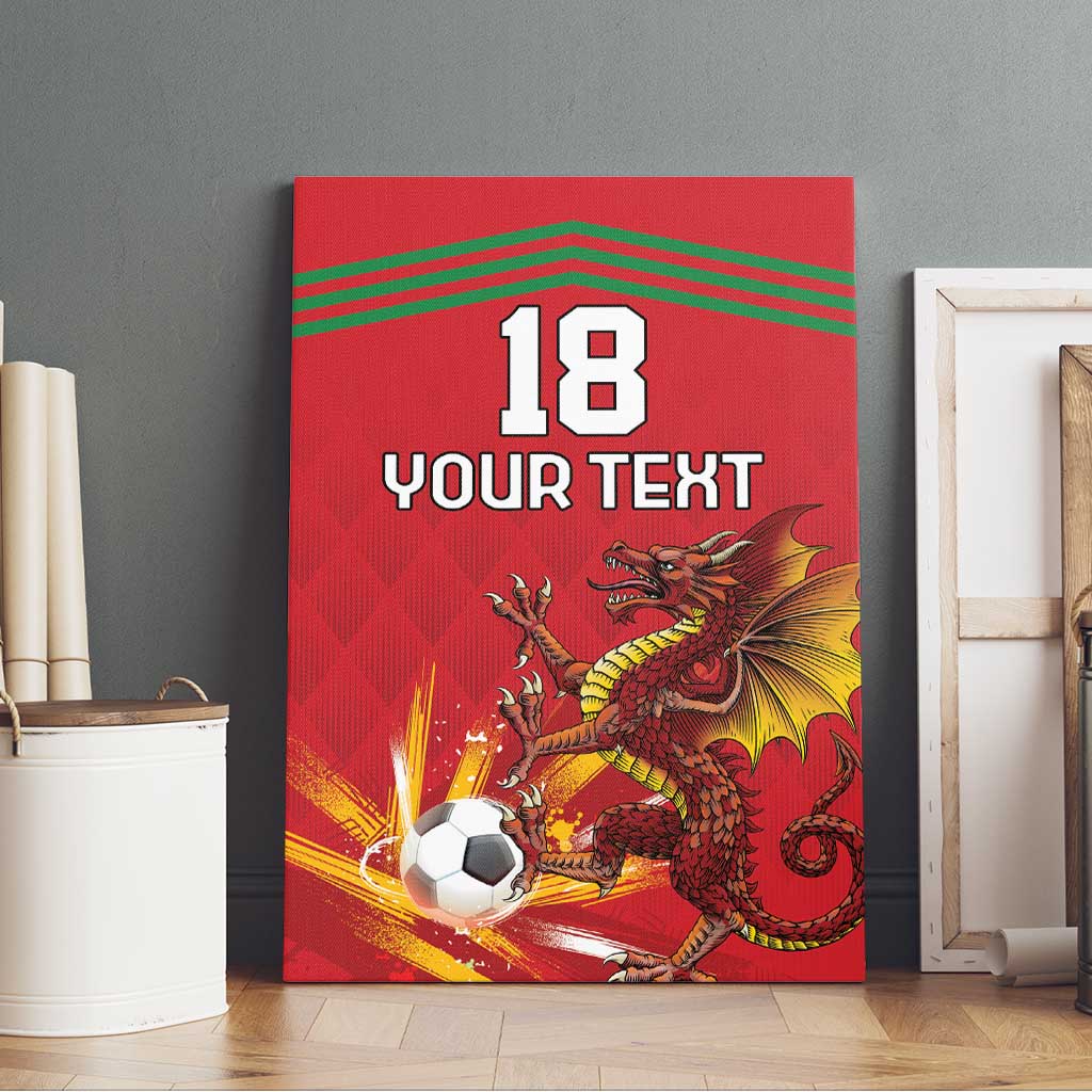 Custom Wales Football Canvas Wall Art Y Ddraig Goch Ddyry Cychwyn