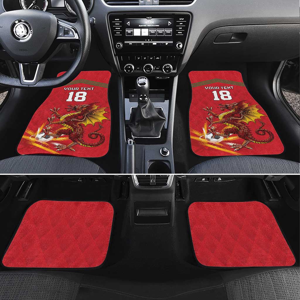 Custom Wales Football Car Mats Y Ddraig Goch Ddyry Cychwyn