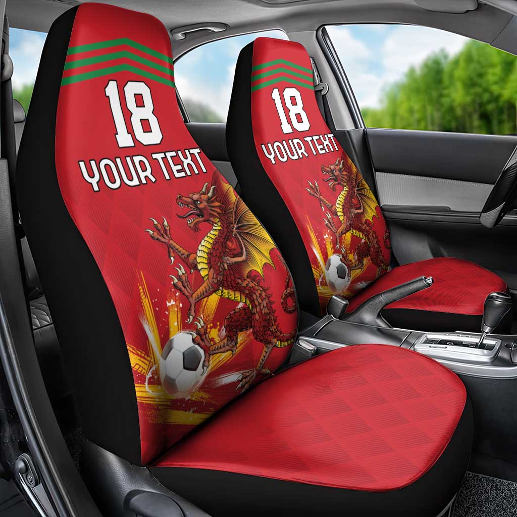 Custom Wales Football Car Seat Cover Y Ddraig Goch Ddyry Cychwyn