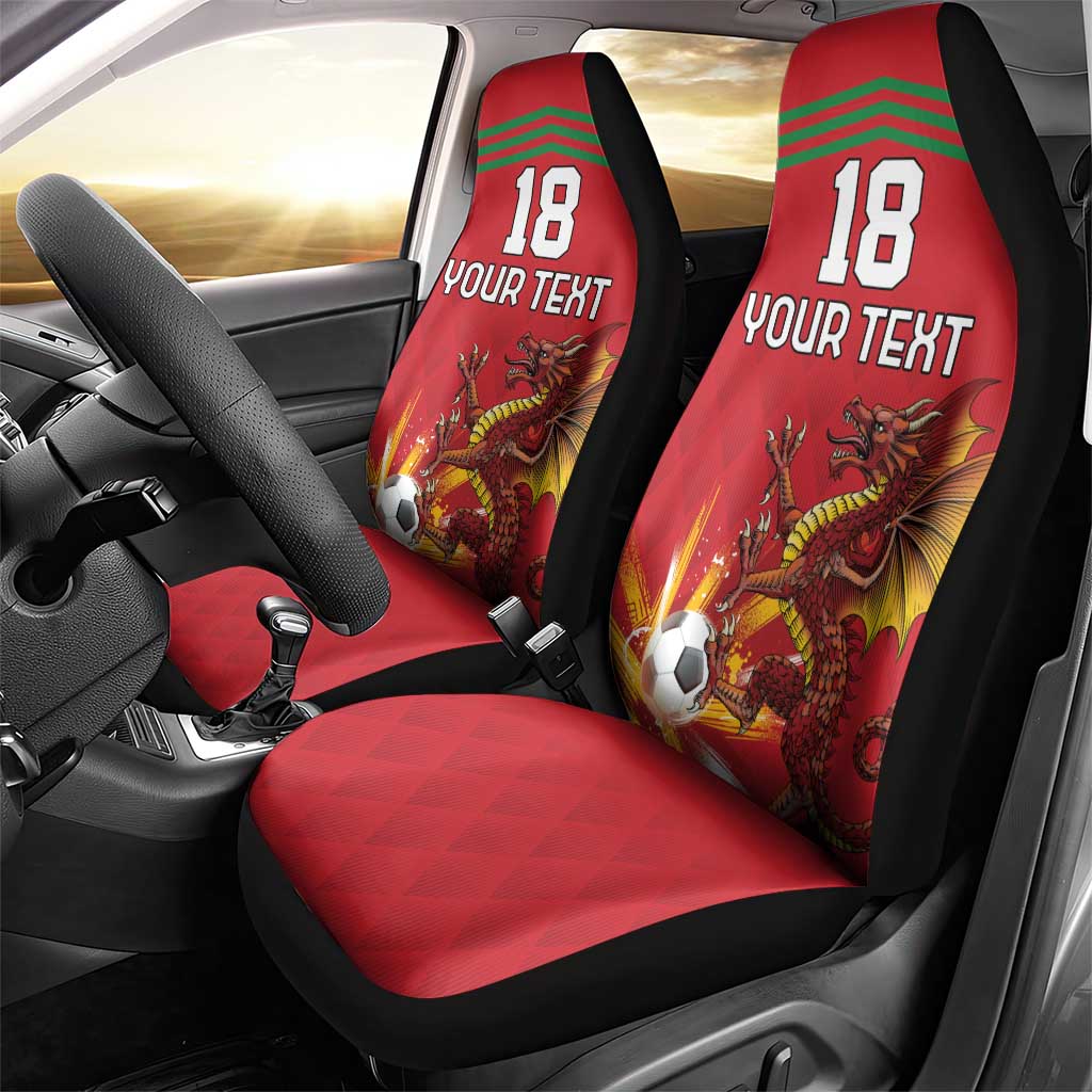 Custom Wales Football Car Seat Cover Y Ddraig Goch Ddyry Cychwyn