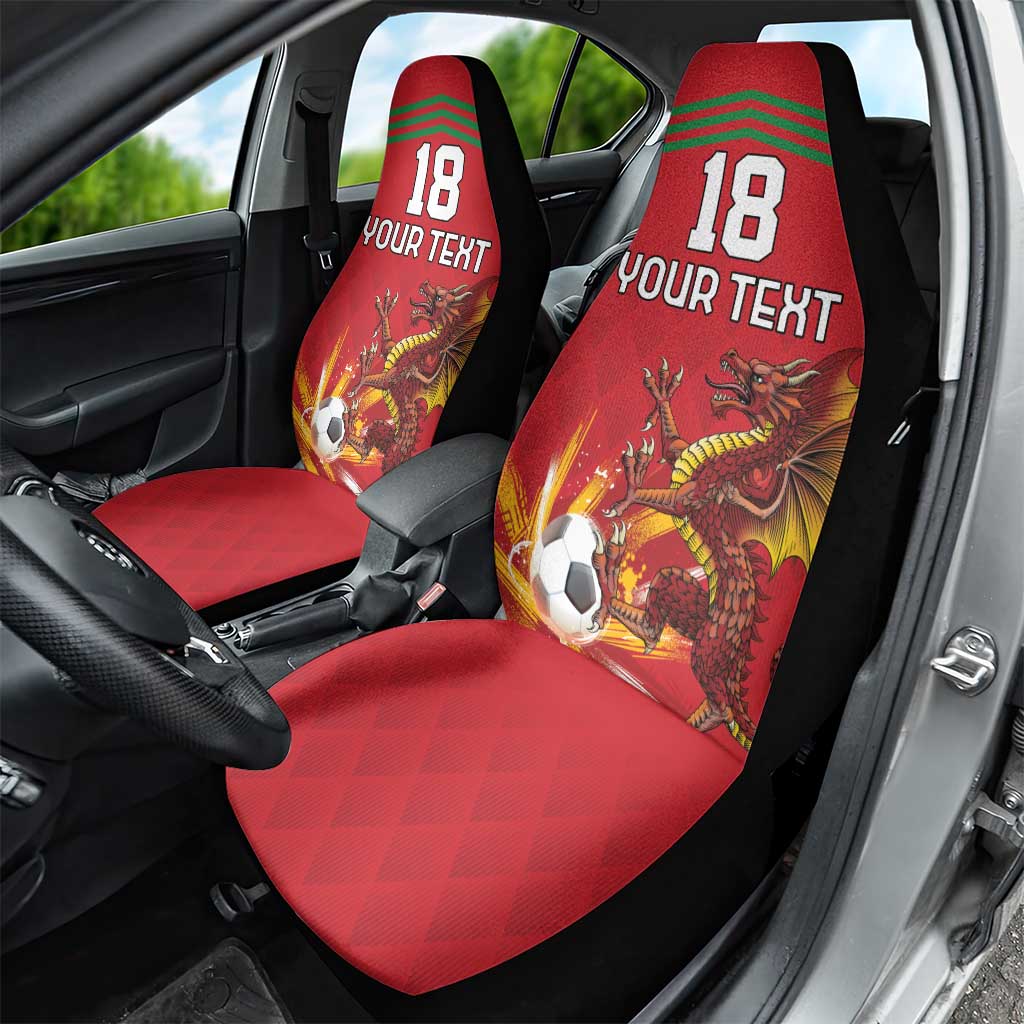 Custom Wales Football Car Seat Cover Y Ddraig Goch Ddyry Cychwyn