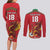 Custom Wales Football Couples Matching Long Sleeve Bodycon Dress and Long Sleeve Button Shirt Y Ddraig Goch Ddyry Cychwyn