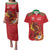 Custom Wales Football Couples Matching Puletasi and Hawaiian Shirt Y Ddraig Goch Ddyry Cychwyn