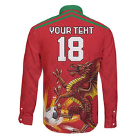 Custom Wales Football Family Matching Long Sleeve Bodycon Dress and Hawaiian Shirt Y Ddraig Goch Ddyry Cychwyn