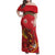 Custom Wales Football Family Matching Off Shoulder Maxi Dress and Hawaiian Shirt Y Ddraig Goch Ddyry Cychwyn