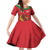 Custom Wales Football Family Matching Off Shoulder Short Dress and Hawaiian Shirt Y Ddraig Goch Ddyry Cychwyn