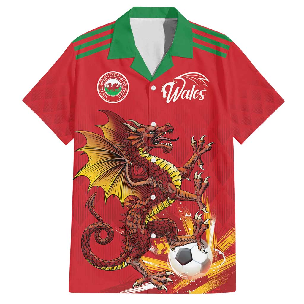 Custom Wales Football Family Matching Puletasi and Hawaiian Shirt Y Ddraig Goch Ddyry Cychwyn