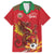 Custom Wales Football Family Matching Summer Maxi Dress and Hawaiian Shirt Y Ddraig Goch Ddyry Cychwyn