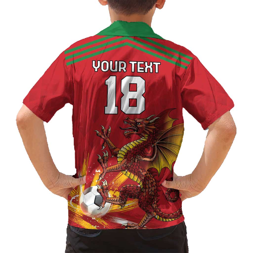 Custom Wales Football Family Matching Tank Maxi Dress and Hawaiian Shirt Y Ddraig Goch Ddyry Cychwyn