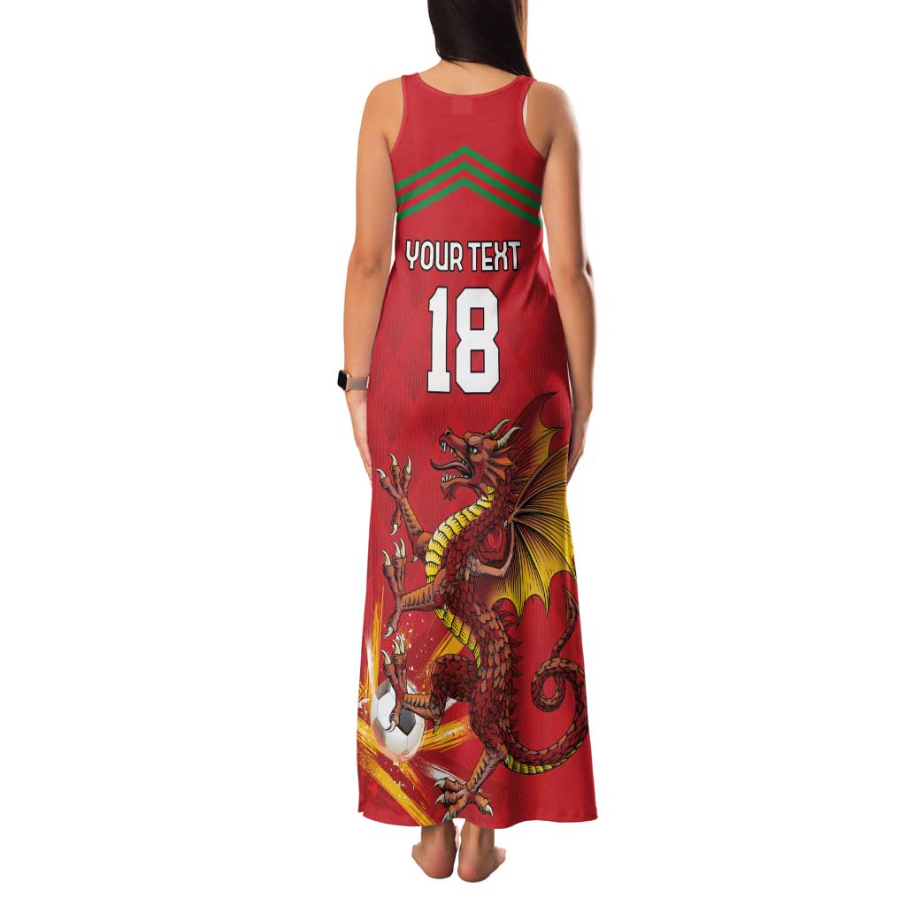 Custom Wales Football Family Matching Tank Maxi Dress and Hawaiian Shirt Y Ddraig Goch Ddyry Cychwyn