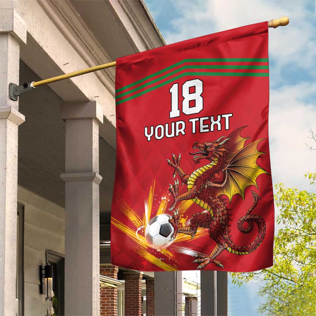 Custom Wales Football Garden Flag Y Ddraig Goch Ddyry Cychwyn
