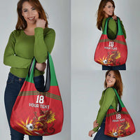 Custom Wales Football Grocery Bag Y Ddraig Goch Ddyry Cychwyn