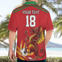Custom Wales Football Hawaiian Shirt Y Ddraig Goch Ddyry Cychwyn