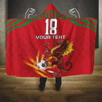 Custom Wales Football Hooded Blanket Y Ddraig Goch Ddyry Cychwyn