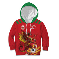 Custom Wales Football Kid Hoodie Y Ddraig Goch Ddyry Cychwyn