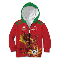 Custom Wales Football Kid Hoodie Y Ddraig Goch Ddyry Cychwyn